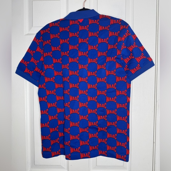 WAAC Men’s Red/Blue Logo Golf Polo Size 1 - Picture 2 of 7